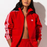 Front View Adidas Womens Lock Up Track Jacket in Scarlet