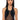 Front View Adrenaline Halter Neck Mesh Detail Bodysuit