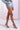 Front View Adriana Lace Up Denim Shorts