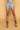 Front View Adriana Lace Up Denim Shorts in Light Blue Denim