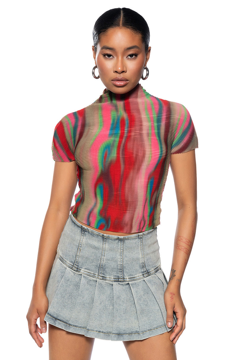 ADRIANA TEXTURED CAP SLEEVE TOP view 0