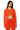 Front View Adventure To My World Cropped Button Down In Orange