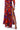 Front View Aesthetic Scarf Print Maxi Skirt