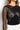 Extra View After Dark Faux Leather Panel Long Sleeve Mesh Bodysuit