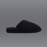 Front View Akira Chica Fluffy Slipper In Black