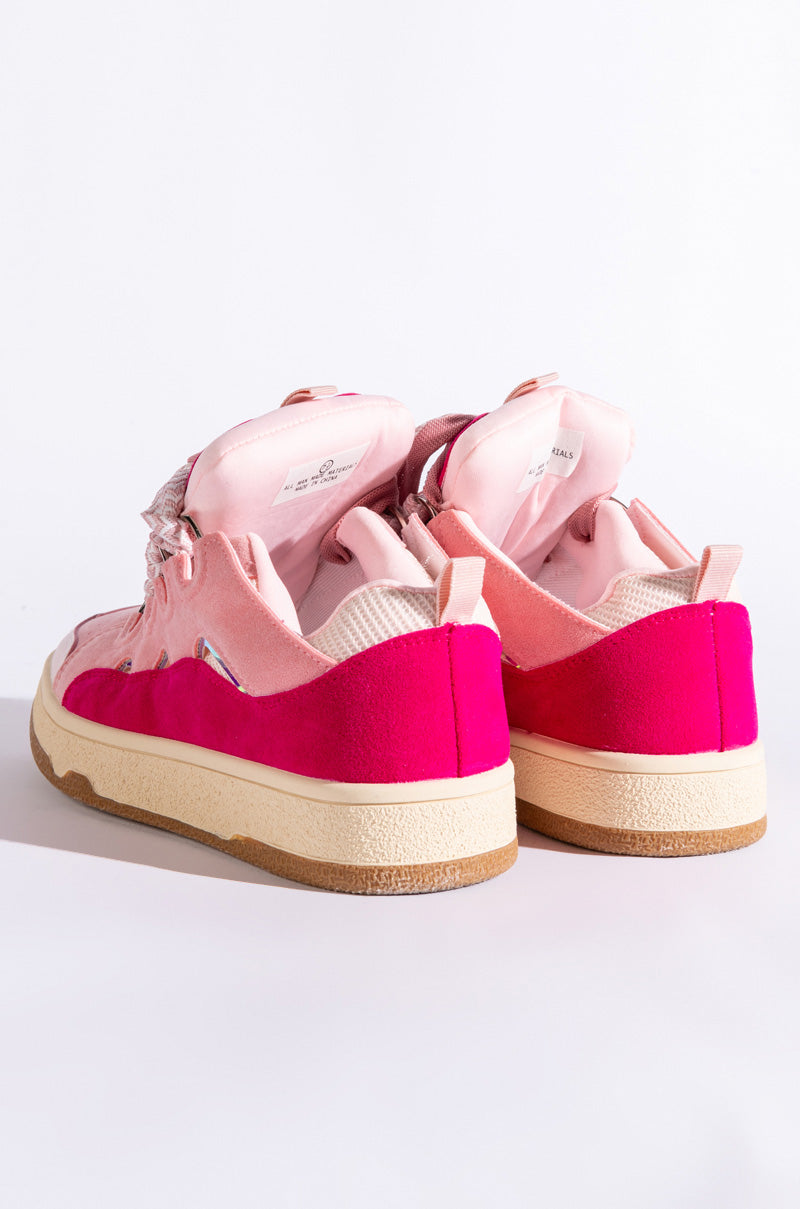 Full View Akira Eclipse Flat Sneaker In Pink