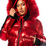 Front View Akira Tour Metallic Puffer Coat