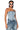 Front View Alex Acid Wash Denim Cargo Corset