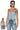 Back View Alex Acid Wash Denim Cargo Corset