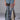 Front View Alexa Plaid Patchwork Flared Jeans