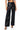 Front View Alice High Rise Faux Leather Wide Leg Pants