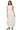 Front View Alina Lace Up Detail Maxi Dress In White