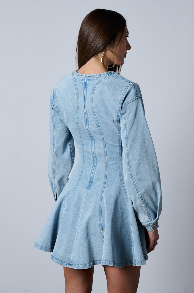 LOOK 666 MINI DENIM DRESS main image 0