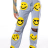 Front View All About Smiles High Rise Straight Leg Jeans