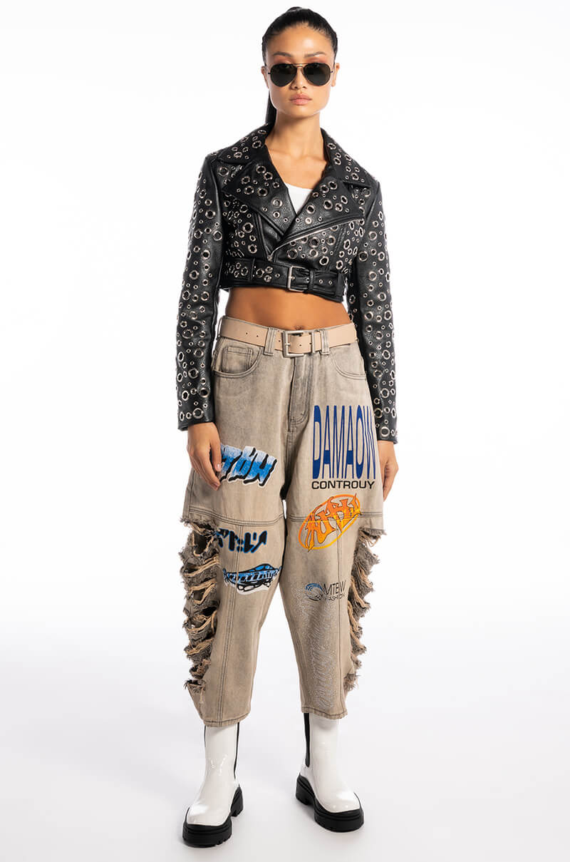 Extra View All About The Grommets Moto Jacket