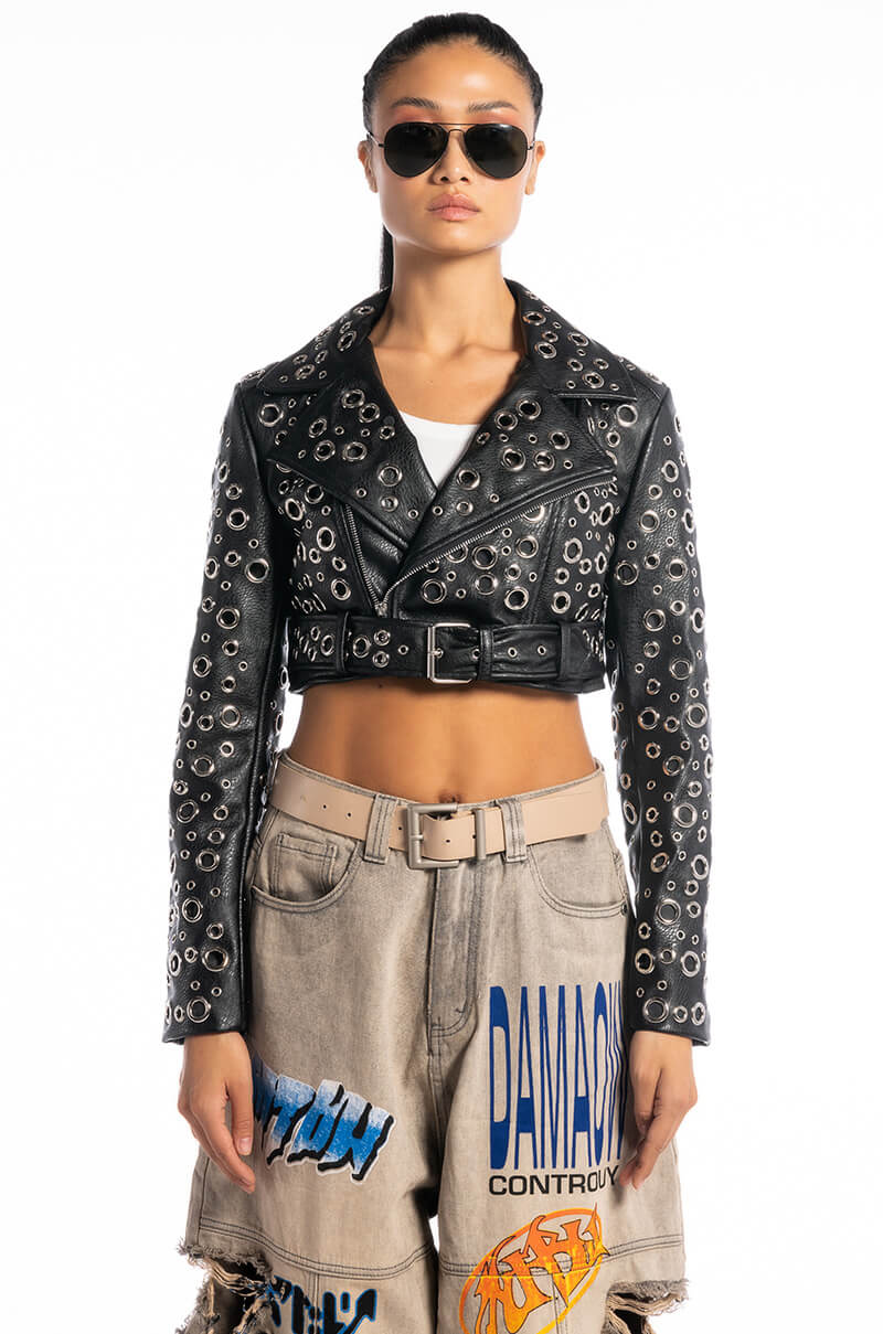 Extra View All About The Grommets Moto Jacket