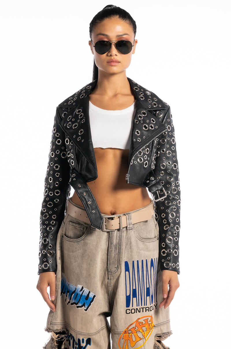 Extra View All About The Grommets Moto Jacket