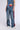 Front View All Around The World Patchwork Denim Jogger Pant In Red Multi