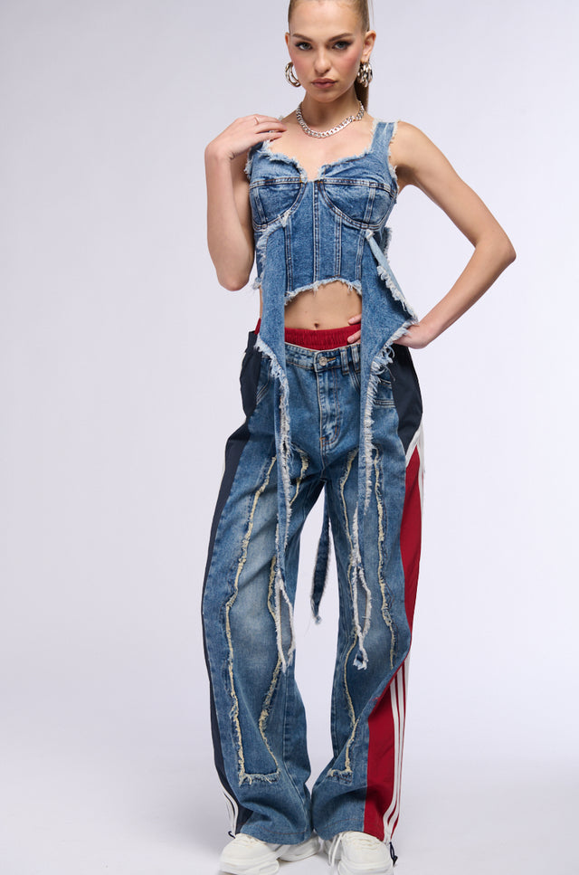 Denim Patchwork Jogger