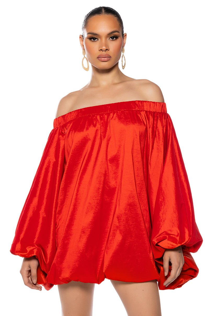 ALL BY MYSELF LONG SLEEVE FLOWY MINI DRESS – AKIRA