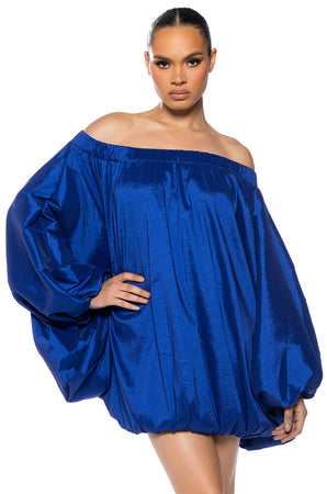 ALL BY MYSELF LONG SLEEVE FLOWY MINI DRESS – AKIRA