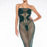 Extra View All Day Baby Rhinestone Mesh Tube Dress