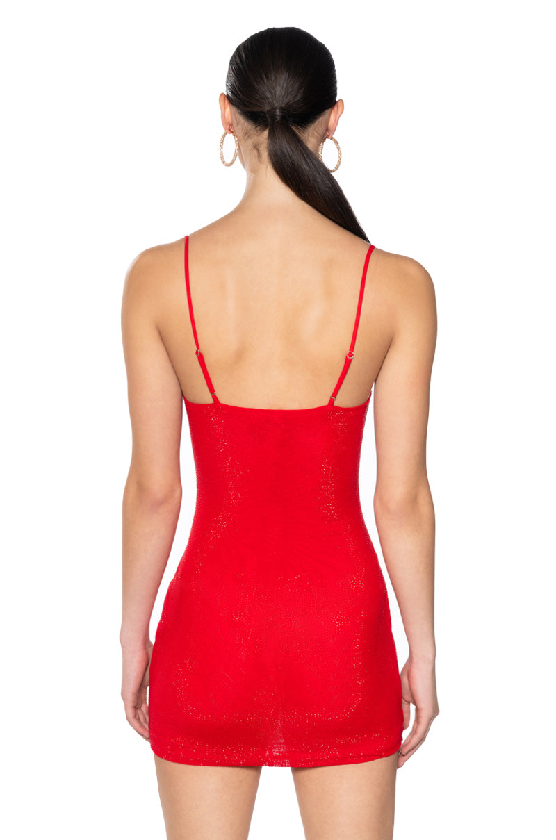 Full View All Eyes On Me Rhinestone Mini Dress 4