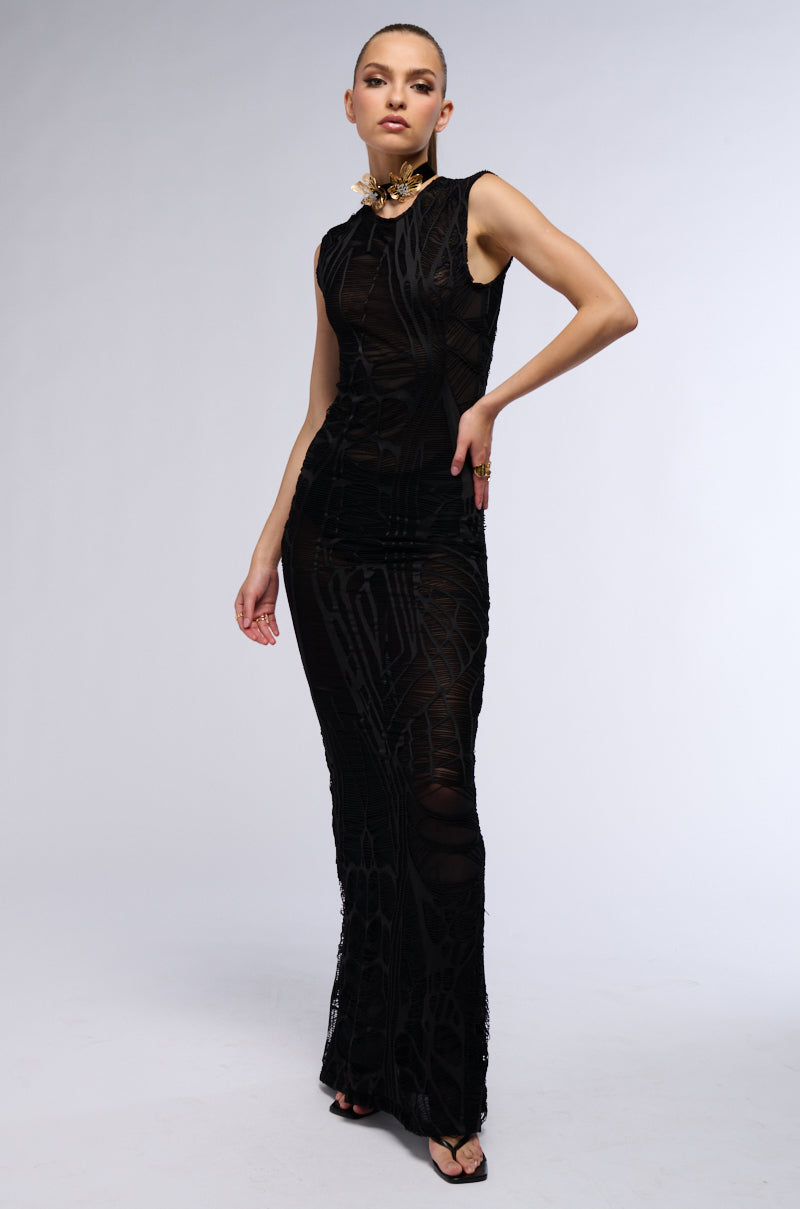 ALL FALLS DOWN MAXI DRESS IN BLACK AKIRA ALL FALLS DOWN MAXI DRESS IN BLACK AKIRA