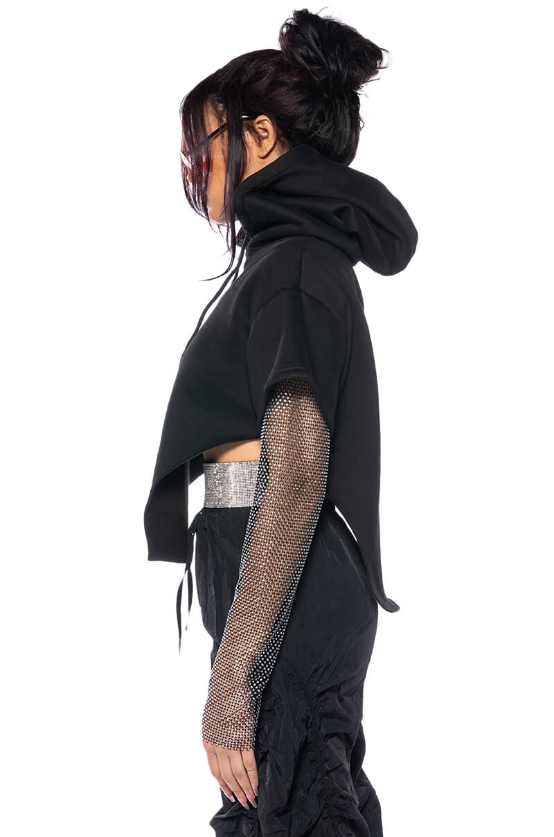 Full View All I Got Short Sleeve Rhinestone Detail Hoodie 8