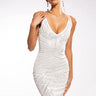 Front View All In All Over Rhinestone Midi Dress