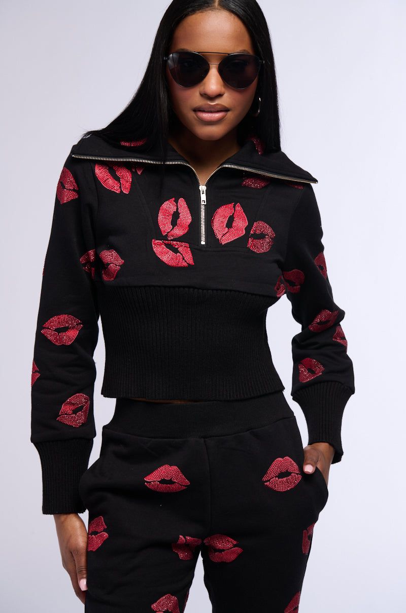 ALL MY KISSES QUARTER ZIP SWEATSHIRT view 0