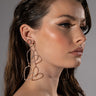 Front View All My Lovin Rhinestone Dangle Earrings