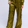 Front View All My Might Wide Leg Satin Trouser