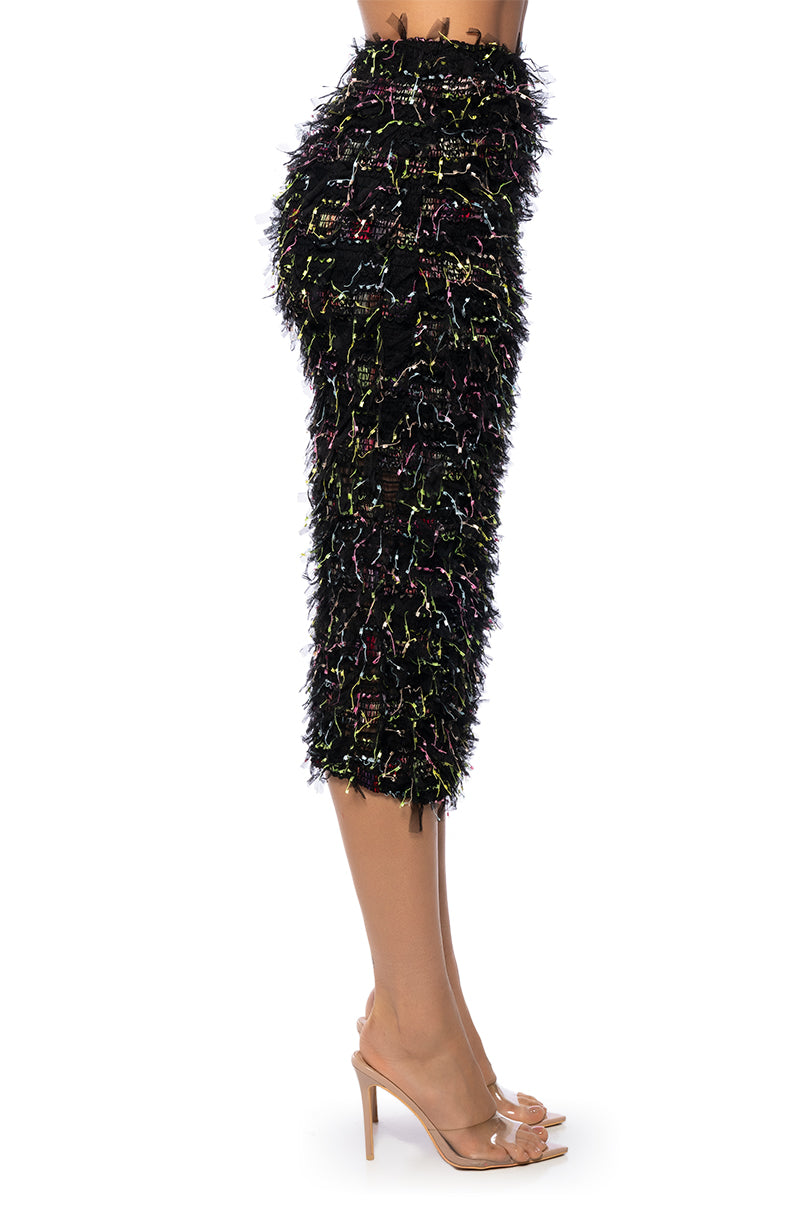 Detail View All Of The Fascination Multi Color Midi Skirt view 4