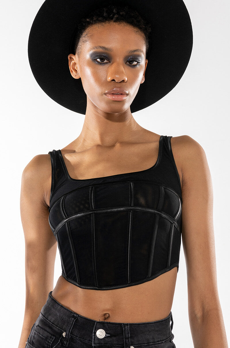 Front View All On Me Corset Top