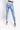 Back View All Over Lace Up Back Skinny Jeans in Light Blue Denim