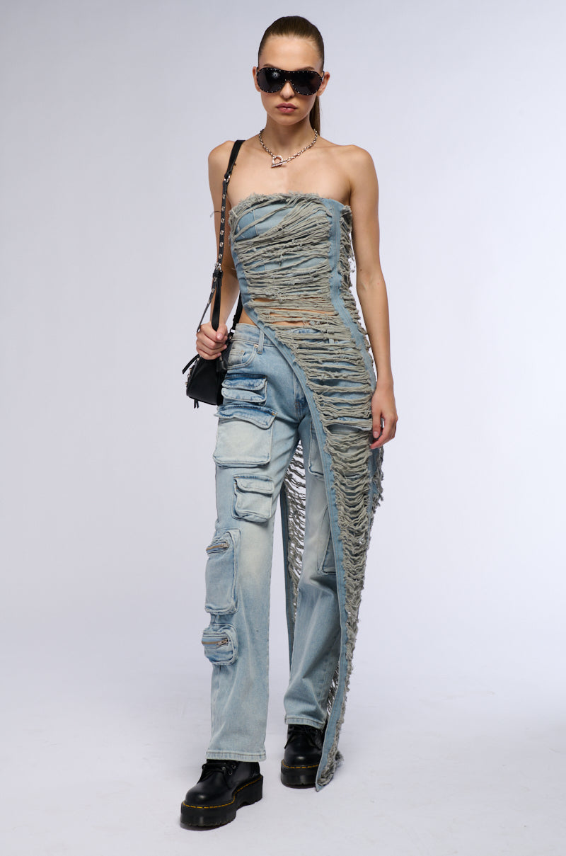 Extra View All Over Pocket Detail Relaxed Fit Jeans