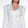 Front View All That Glitters Pearl Embellished Blazer