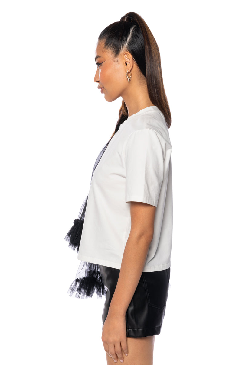 Detail View All The Drama Tulle Tshirt