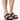 Front View All The Rave Flat Sandal In Black