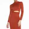 Front View All The Right Places Ruched Back Sweater Dress