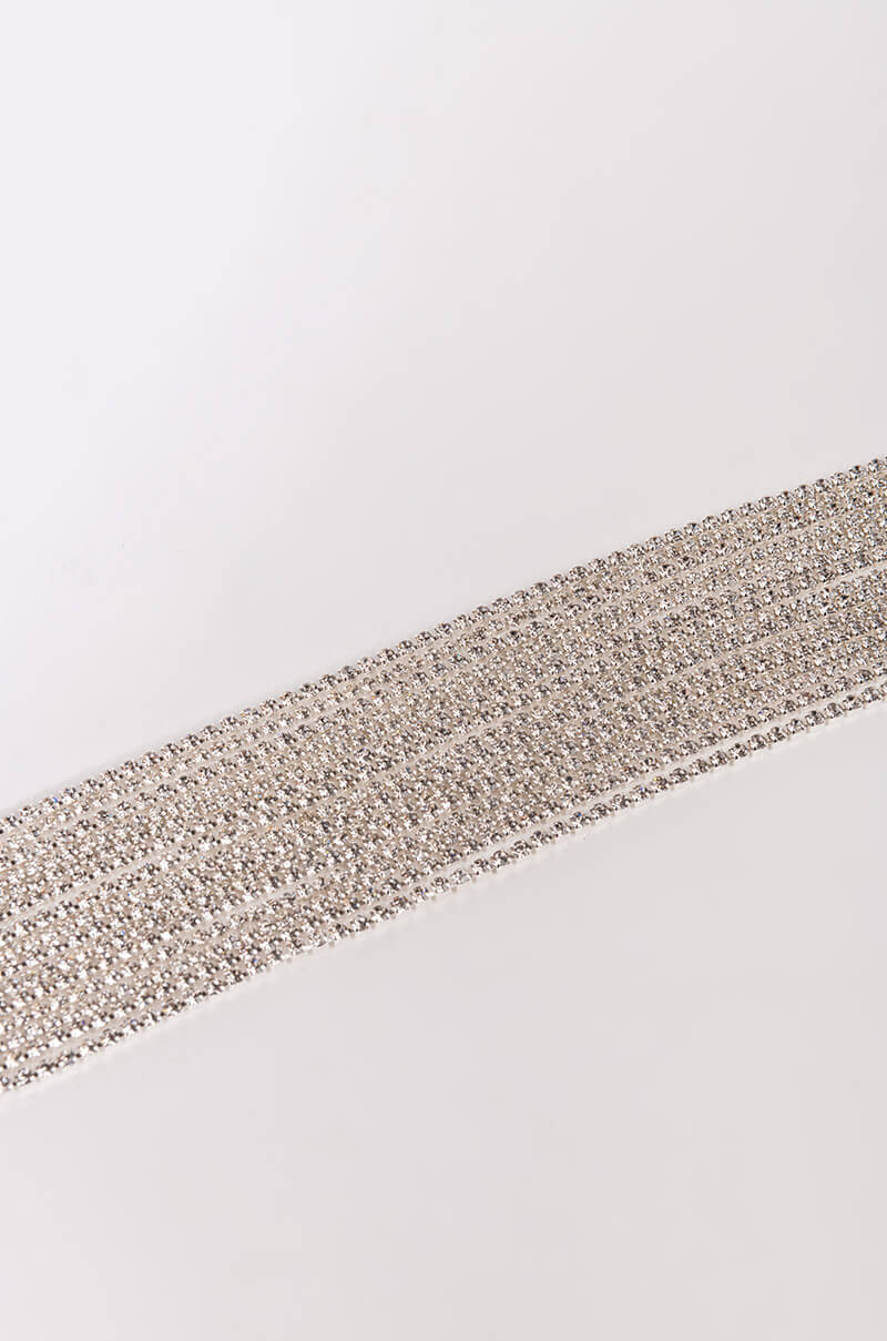 Back View All Tings Icy Layered Rhinestone Choker