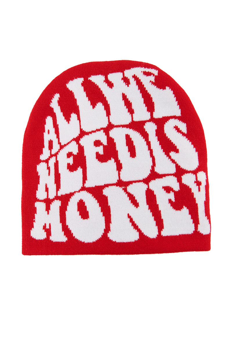 ALL WE NEED IS MONEY BEANIE view 0