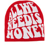 Side View All We Need Is Money Beanie