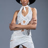 Front View All Wrapped Up Rhinestone Mini Dress