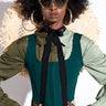 Front View All You Need Corset Top in Emerald
