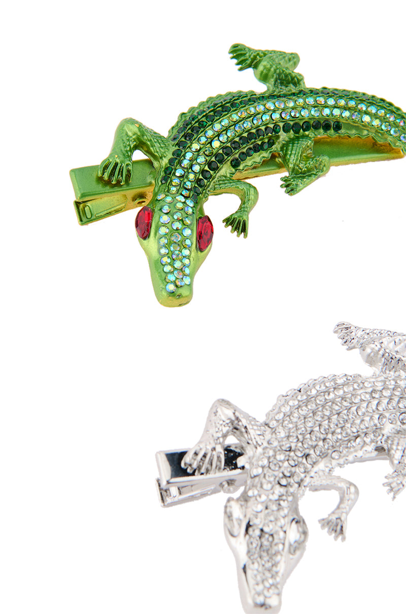 Back View Alligator And Croc Hair Clips
