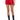 Front View Alpha High Rise Pleather Shorts In Red