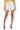 Front View Alpha High Rise Pleather Shorts In White