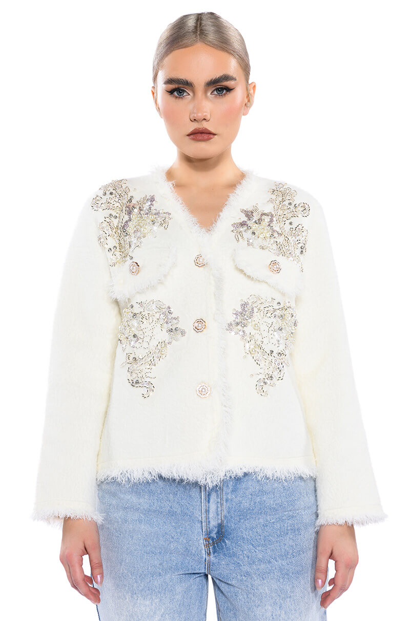 ALWAYS BLING BUTTON FRONT CARDIGAN view 0